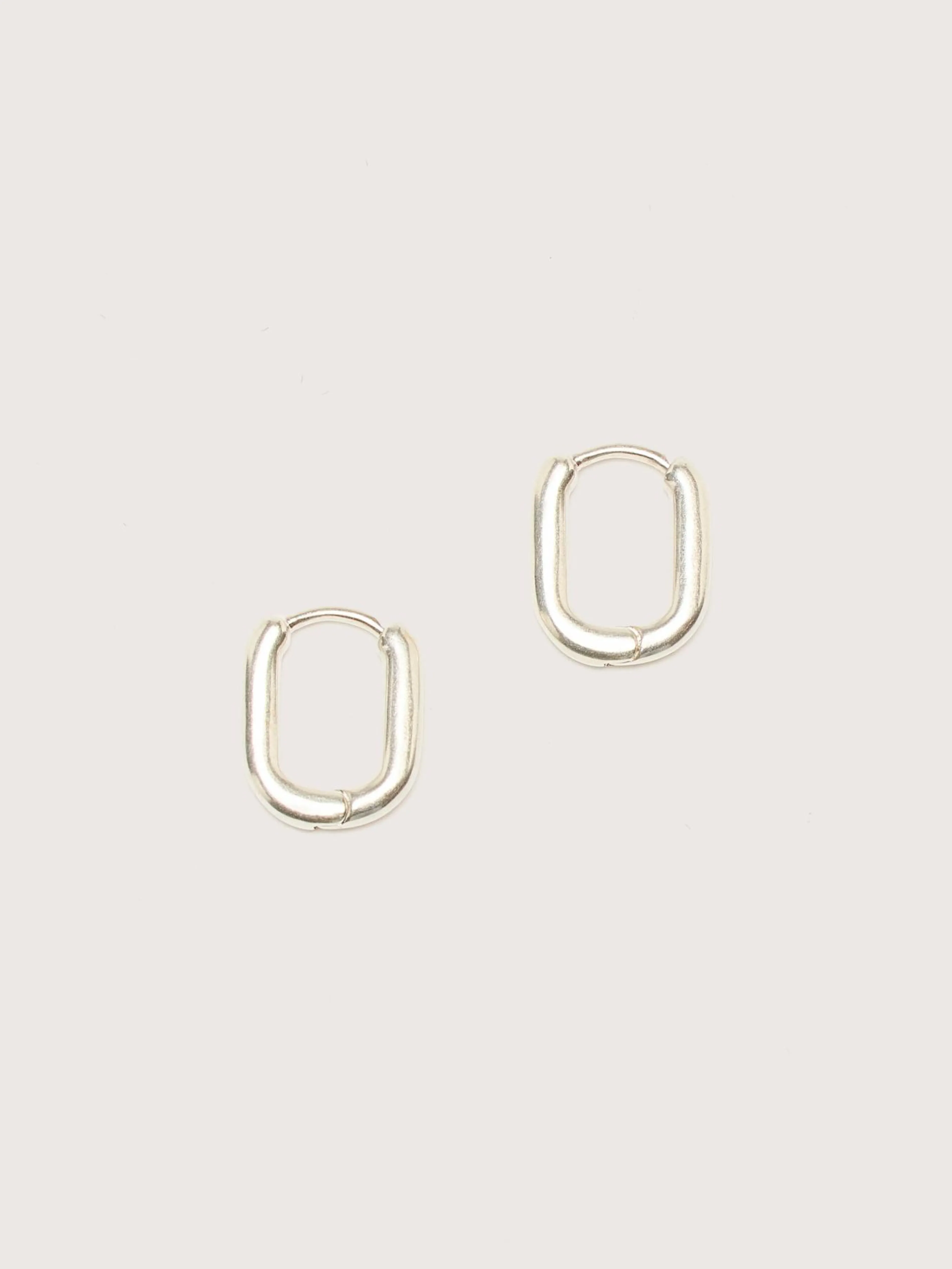 TEN Oblong Silver Oorbellen-Ten jewellery Hot